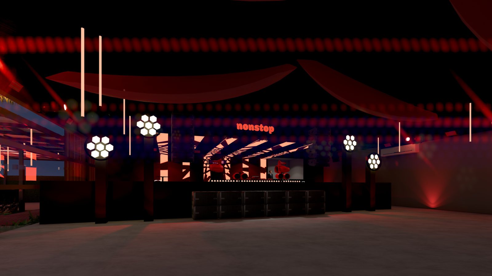 Projeto 3D — render do palco